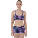 Purple Rose Retro Floral Flower Perfect Fit Gym Set View1