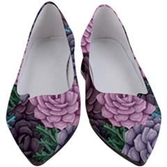 Purple Rose Retro Floral Flower Women s Block Heels  by Bedest