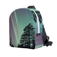 Silhouette Of Aurora Borealis Kids  Age 2-4 Lightweight Preschool Backpack by Bedest