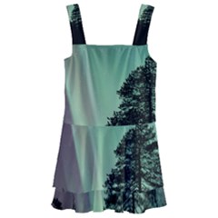 Silhouette Of Aurora Borealis Kids  Layered Skirt Swimsuit by Bedest