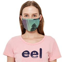 Silhouette Of Aurora Borealis Cloth Face Mask (adult) by Bedest