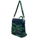 Jungle Road Hawaii Asphalt Mountains Green Crossbody Backpack View1