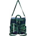 Jungle Road Hawaii Asphalt Mountains Green Crossbody Backpack View3