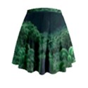 Jungle Road Hawaii Asphalt Mountains Green Mini Flare Skirt View2