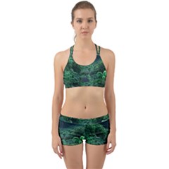 Jungle Road Hawaii Asphalt Mountains Green Back Web Gym Set by Bedest