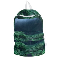 Jungle Road Hawaii Asphalt Mountains Green Foldable Lightweight Backpack by Bedest