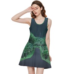 Jungle Road Hawaii Asphalt Mountains Green Inside Out Racerback Dress by Bedest