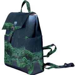 Jungle Road Hawaii Asphalt Mountains Green Buckle Everyday Backpack by Bedest