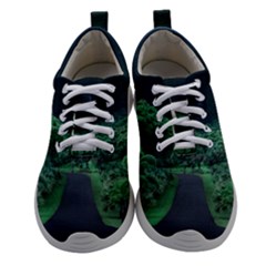 Jungle Road Hawaii Asphalt Mountains Green Women Athletic Shoes by Bedest