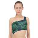 Jungle Road Hawaii Asphalt Mountains Green Spliced Up Bikini Top  View1