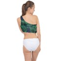 Jungle Road Hawaii Asphalt Mountains Green Spliced Up Bikini Top  View2