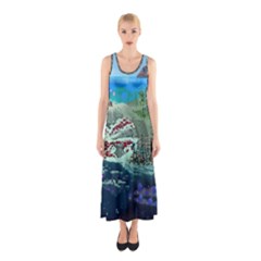 The Overworld Aurora Subnautica Sleeveless Maxi Dress by Bedest