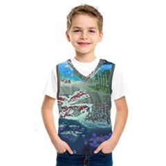 The Overworld Aurora Subnautica Kids  Basketball Tank Top by Bedest