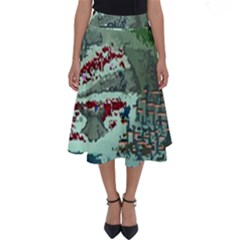 The Overworld Aurora Subnautica Perfect Length Midi Skirt by Bedest