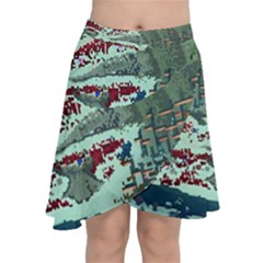 The Overworld Aurora Subnautica Chiffon Wrap Front Skirt by Bedest