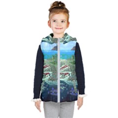 The Overworld Aurora Subnautica Kids  Hooded Puffer Vest