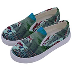 The Overworld Aurora Subnautica Kids  Canvas Slip Ons by Bedest