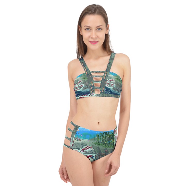 The Overworld Aurora Subnautica Cage Up Bikini Set