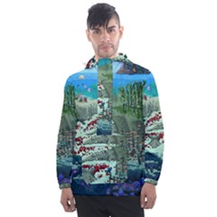 The Overworld Aurora Subnautica Men s Front Pocket Pullover Windbreaker