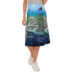 The Overworld Aurora Subnautica Midi Panel Skirt by Bedest