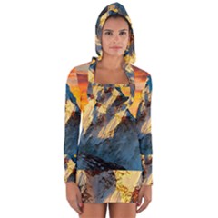 Himalaya Nature Mountain Long Sleeve Hooded T-shirt by Bedest