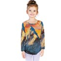 Himalaya Nature Mountain Kids  Long Sleeve T-Shirt View1