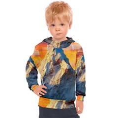 Himalaya Nature Mountain Kids  Hooded Pullover by Bedest