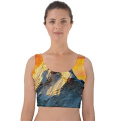 Himalaya Nature Mountain Velvet Crop Top by Bedest