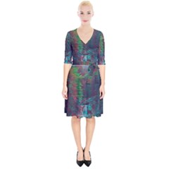 Foroest Nature Trippy Wrap Up Cocktail Dress by Bedest