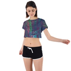 Foroest Nature Trippy Tie Back Short Sleeve Crop T-shirt by Bedest