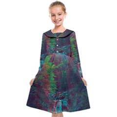 Foroest Nature Trippy Kids  Midi Sailor Dress by Bedest