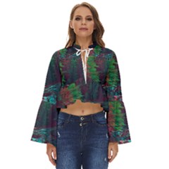 Foroest Nature Trippy Boho Long Bell Sleeve Top