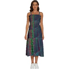 Foroest Nature Trippy Sleeveless Shoulder Straps Boho Dress by Bedest