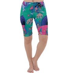 Planet Psychedelic Art Psicodelia Cropped Leggings 