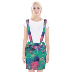 Planet Psychedelic Art Psicodelia Braces Suspender Skirt