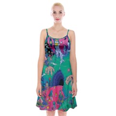 Planet Psychedelic Art Psicodelia Spaghetti Strap Velvet Dress