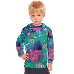 Planet Psychedelic Art Psicodelia Kids  Hooded Pullover by Bedest