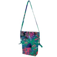 Planet Psychedelic Art Psicodelia Folding Shoulder Bag by Bedest