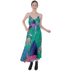 Planet Psychedelic Art Psicodelia Tie Back Maxi Dress by Bedest