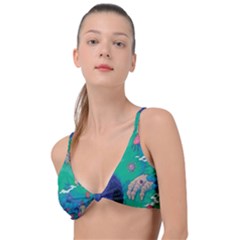 Planet Psychedelic Art Psicodelia Knot Up Bikini Top by Bedest