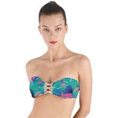 Planet Psychedelic Art Psicodelia Twist Bandeau Bikini Top by Bedest