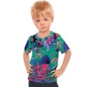 Planet Psychedelic Art Psicodelia Kids  Sports T-Shirt View1