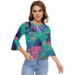 Planet Psychedelic Art Psicodelia Bell Sleeve Top