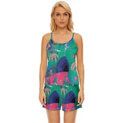 Planet Psychedelic Art Psicodelia Satin Pajama Short Set by Bedest