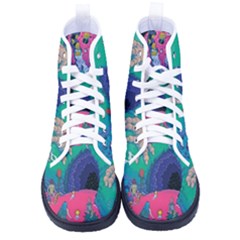 Planet Psychedelic Art Psicodelia Men s High-top Canvas Sneakers by Bedest