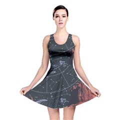 Astrology Surreal Surrealism Trippy Visual Art Reversible Skater Dress by Bedest