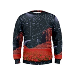 Astrology Surreal Surrealism Trippy Visual Art Kids  Sweatshirt