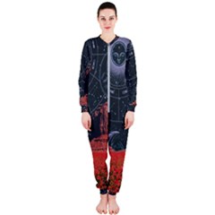 Astrology Surreal Surrealism Trippy Visual Art Onepiece Jumpsuit (ladies)