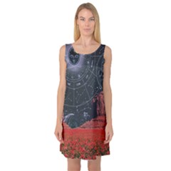 Astrology Surreal Surrealism Trippy Visual Art Sleeveless Satin Nightdress by Bedest