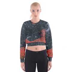 Astrology Surreal Surrealism Trippy Visual Art Cropped Sweatshirt